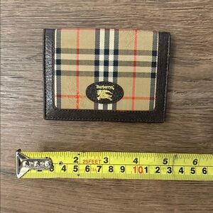 Burberry Nova Check Card Holder in Brown and Beige